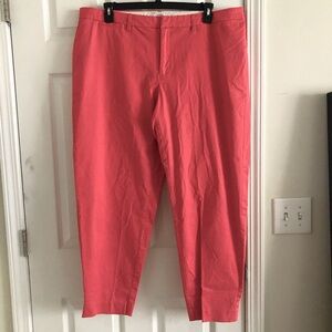 Pink/coral Crown and Ivy chino pants.